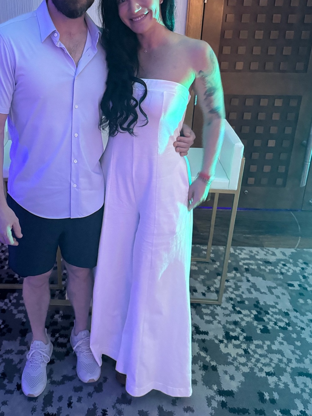 Free People White Wide-Leg Jumpsuit (XS)